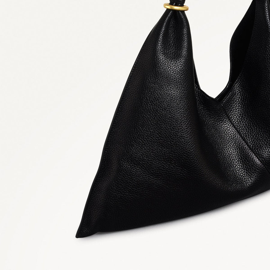 Hay's Mews Fabric Medium Open Top Shoulder Bag in Black - 111612