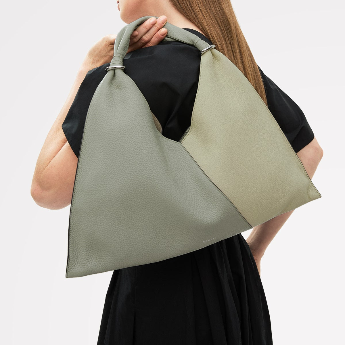 Hay's Mews Fabric Medium Open Top Shoulder Bag in Drizzle - 111613