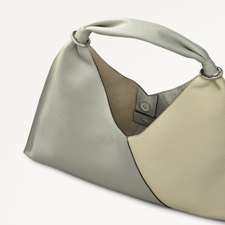 Hay's Mews Fabric Medium Open Top Shoulder Bag in Drizzle - 111613