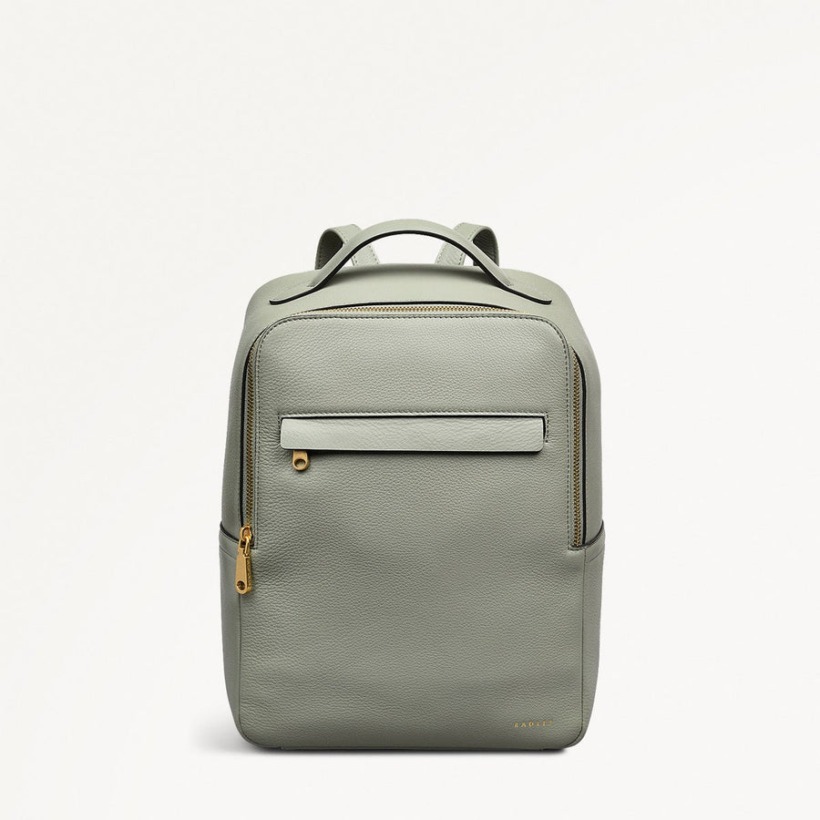 Norbury Close Fabric Small Zip Around Backpack in Drizzle - 111618