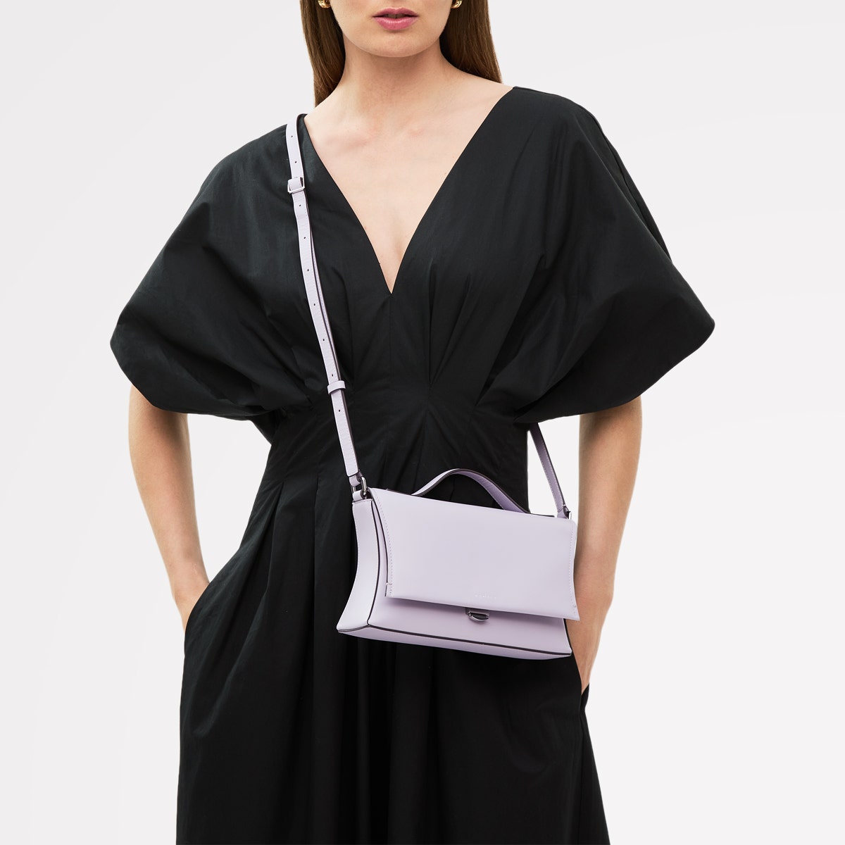 Ellerdine Way Fabric Medium Flapover Cross Body Bag in Bellflower - 111620