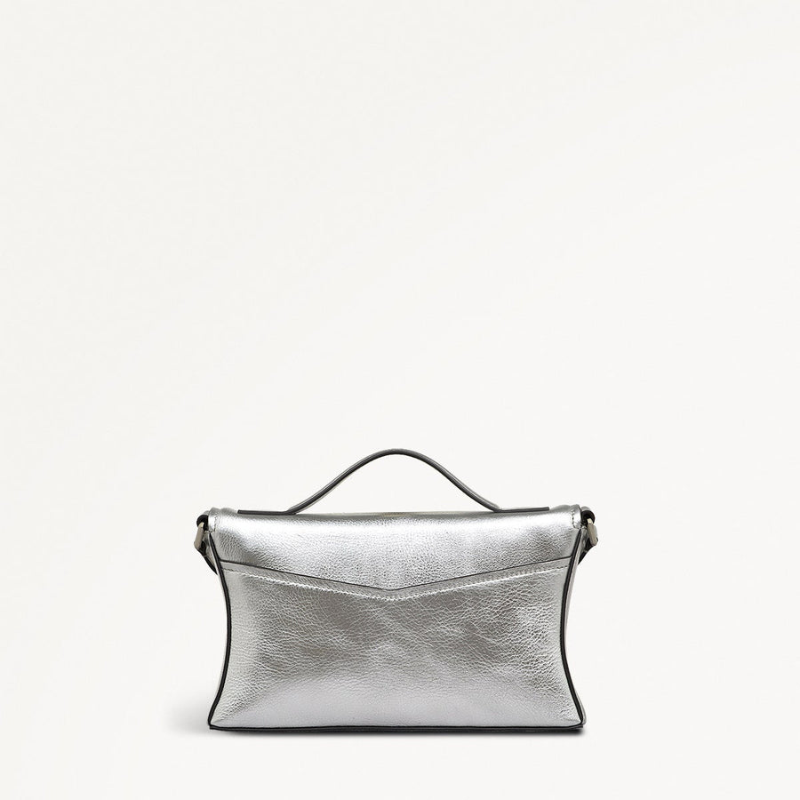 Ellerdine Way Fabric Medium Flapover Cross Body Bag in Silver - 111622