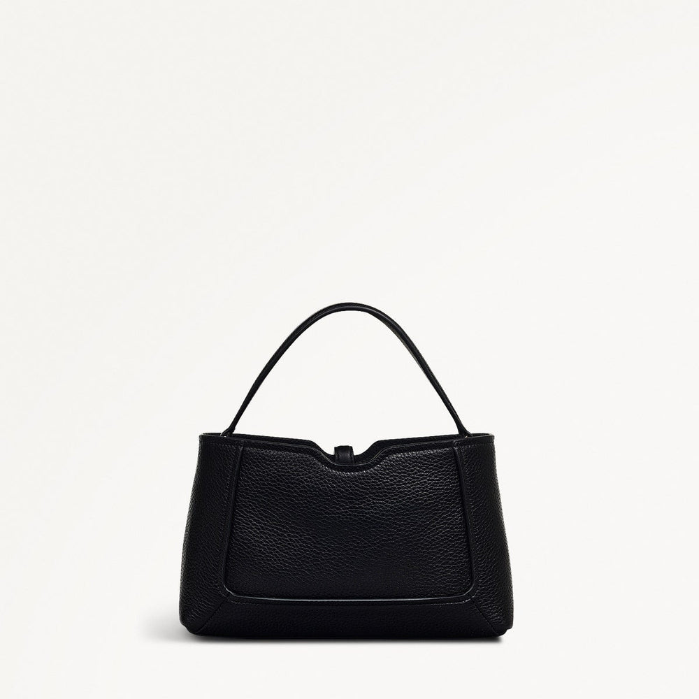Hazelbury Park Fabric Small Ziptop Cross Body Bag in Black - 111623