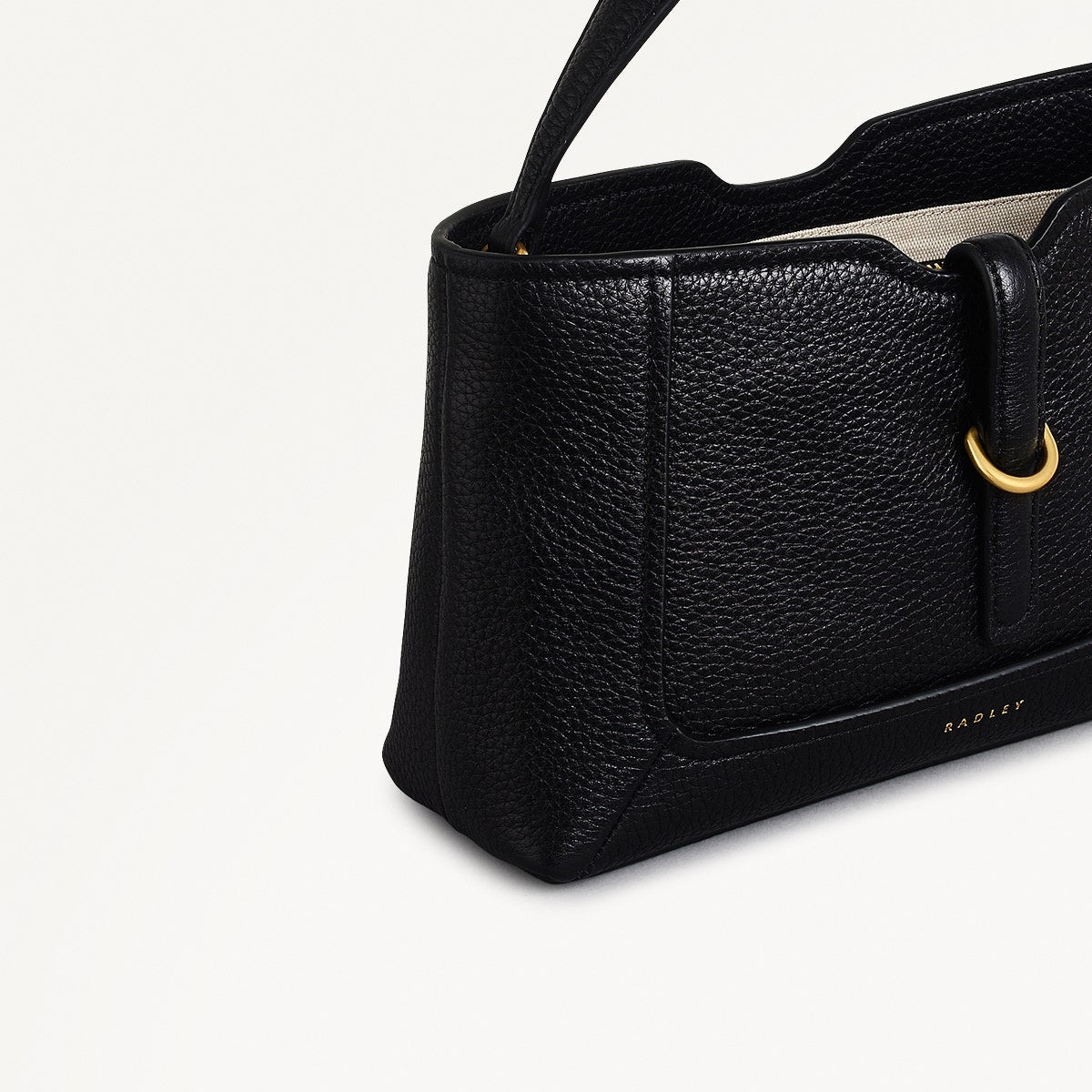 Hazelbury Park Fabric Small Ziptop Cross Body Bag in Black - 111623