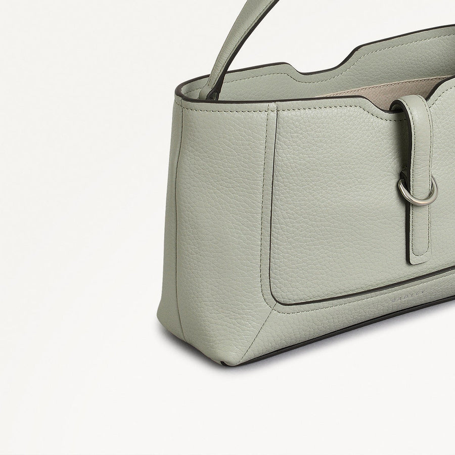 Hazelbury Park Fabric Small Ziptop Cross Body Bag in Drizzle - 111624