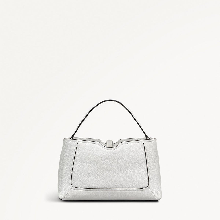 Hazelbury Park Fabric Small Ziptop Cross Body Bag in Bright White - 111625