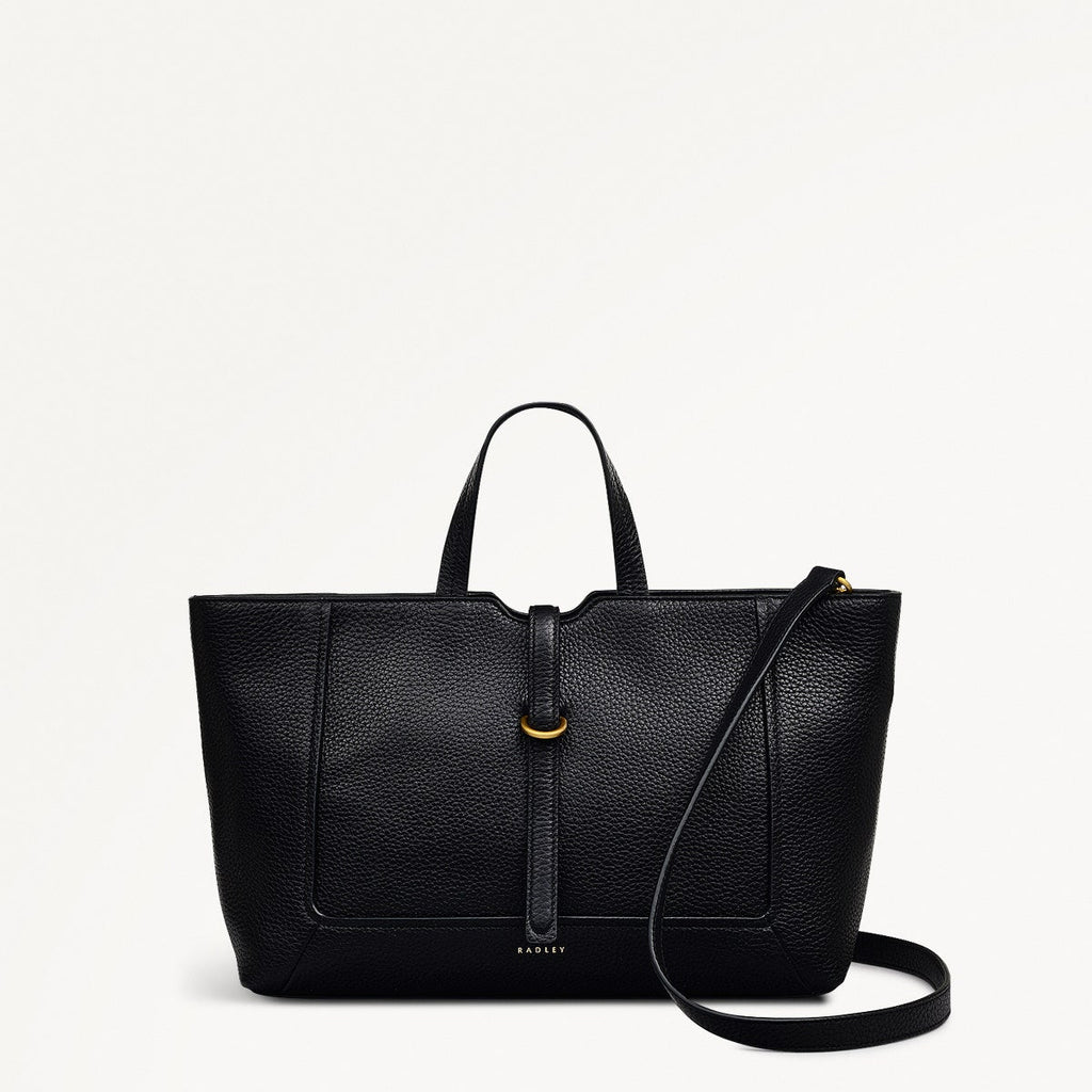 Hazelbury Park Fabric Medium Ziptop Grab Bag in Black - 111626
