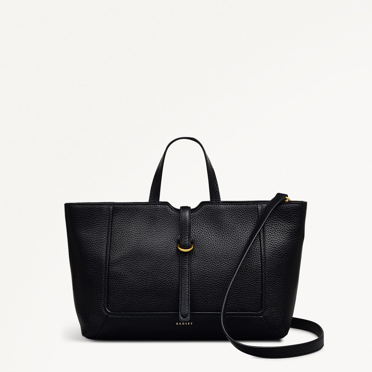 Hazelbury Park Fabric Medium Ziptop Grab Bag in Black - 111626