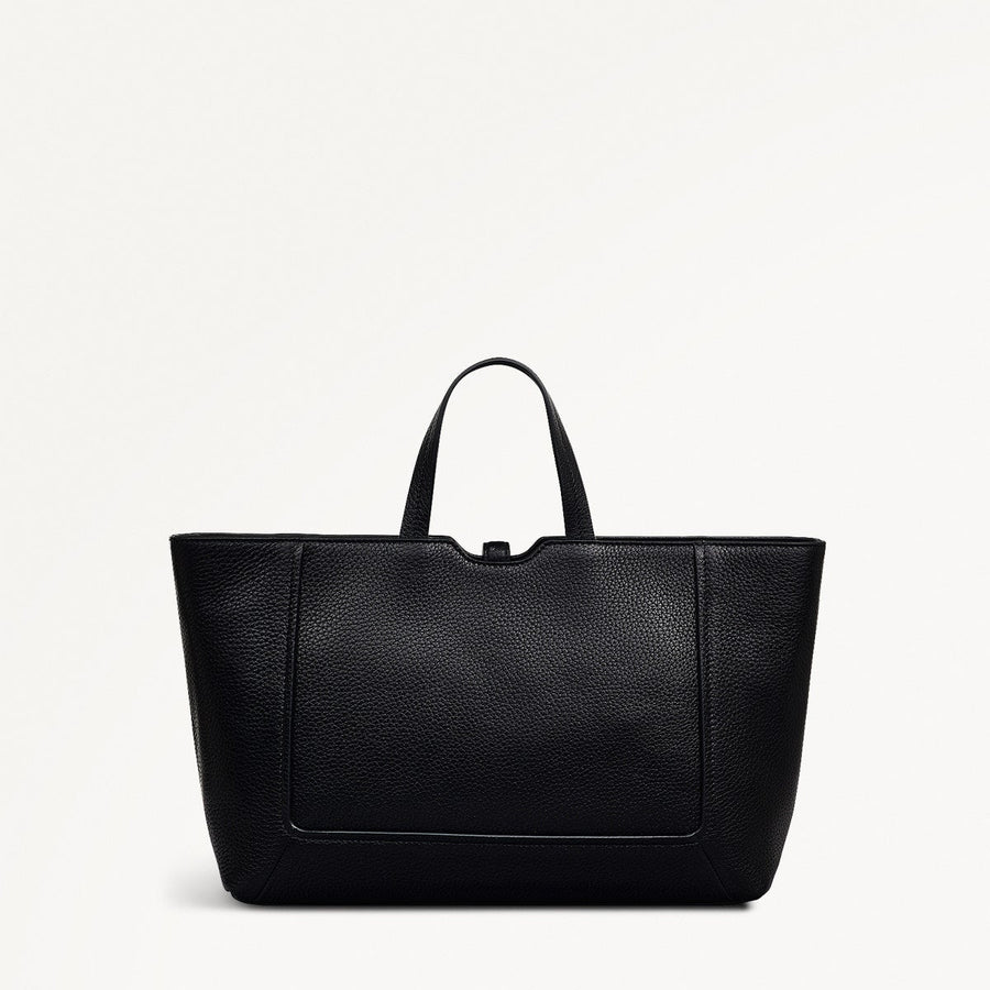 Hazelbury Park Fabric Medium Ziptop Grab Bag in Black - 111626