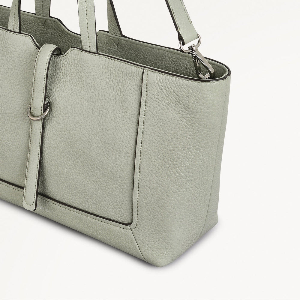 Hazelbury Park Fabric Medium Ziptop Grab Bag in Drizzle - 111627