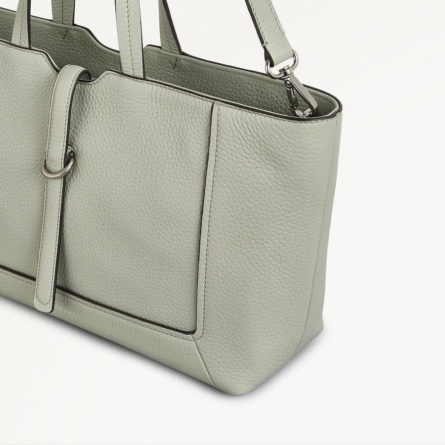 Hazelbury Park Fabric Medium Ziptop Grab Bag in Drizzle - 111627