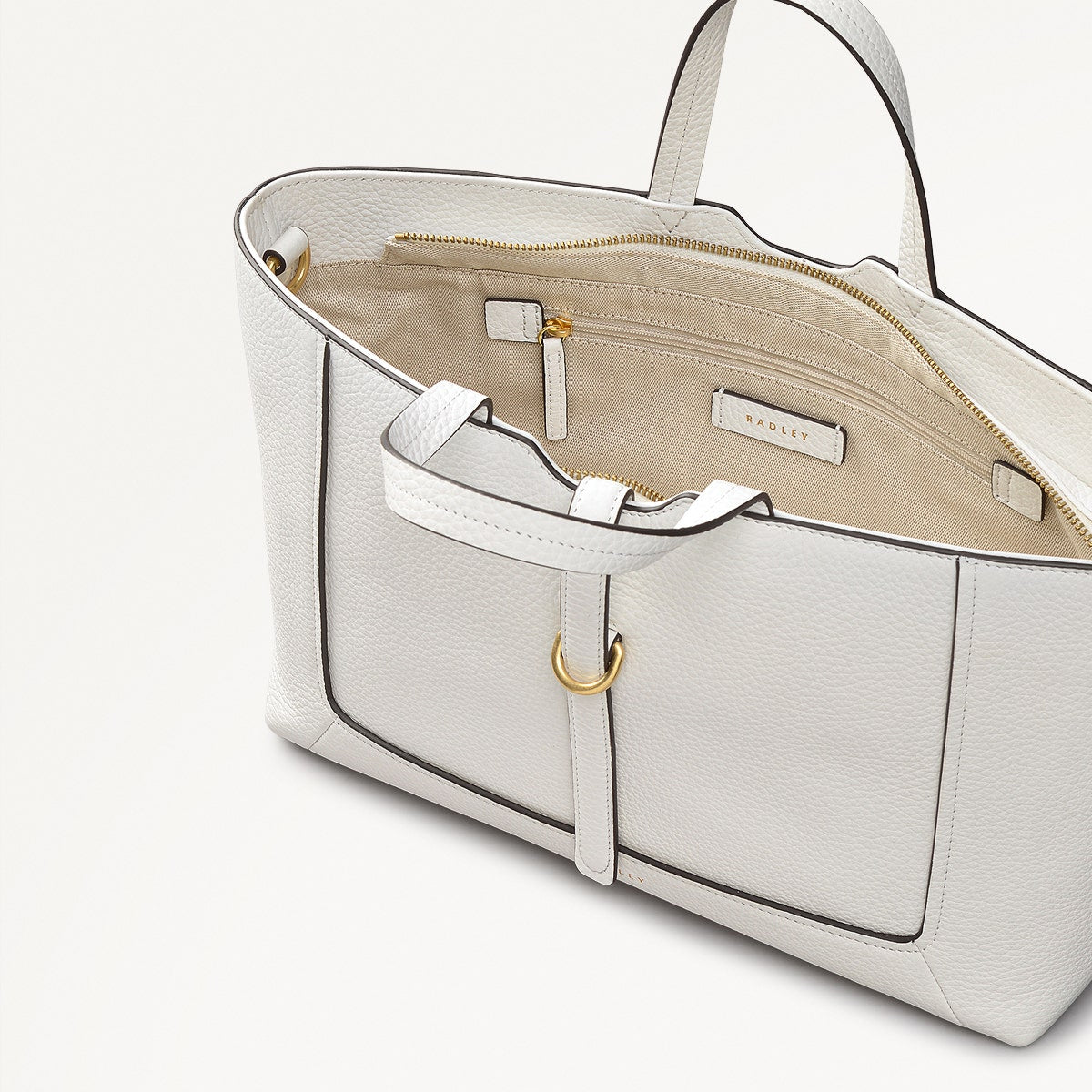 Bright White Medium Ziptop Grab Bag | Hazelbury Park AW25 | Radley