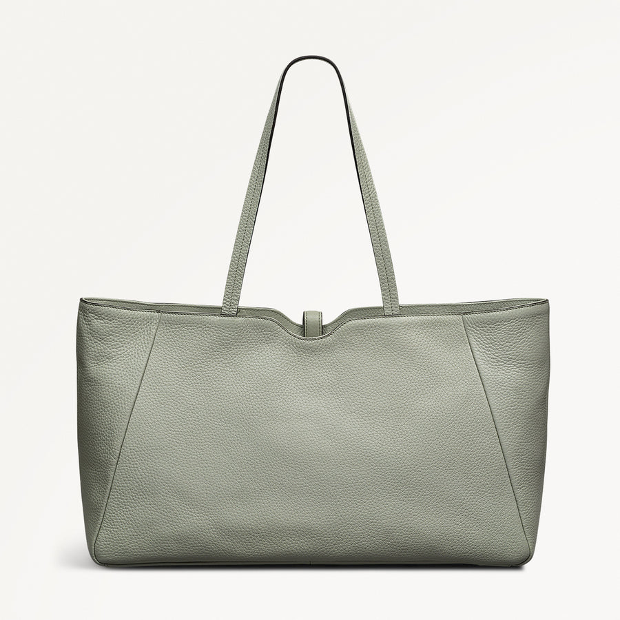 Hazelbury Park Fabric Large Ziptop Tote Bag in Drizzle - 111630