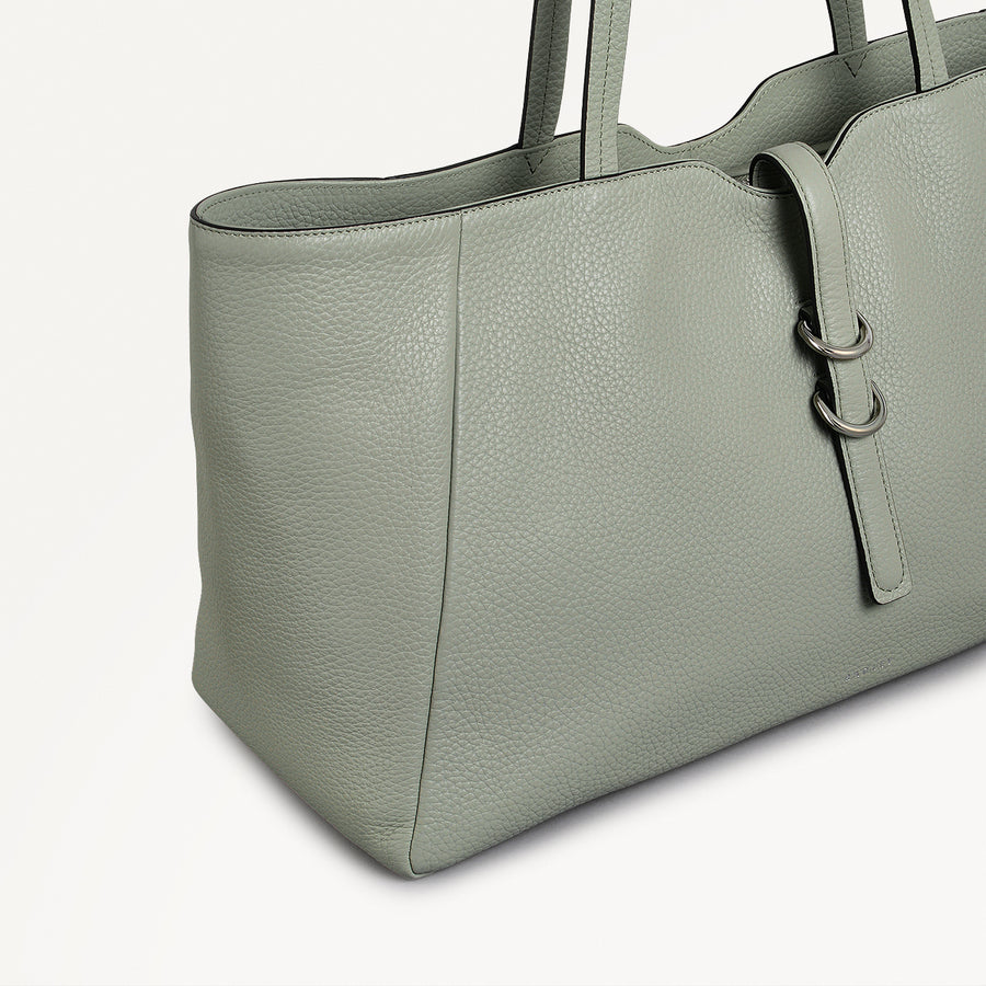 Hazelbury Park Fabric Large Ziptop Tote Bag in Drizzle - 111630