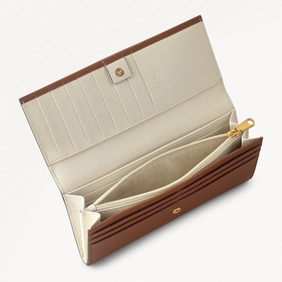 Radley Cookie Cutter - Protect Leather Large Flapover Wallet in Indus Tan - 111631
