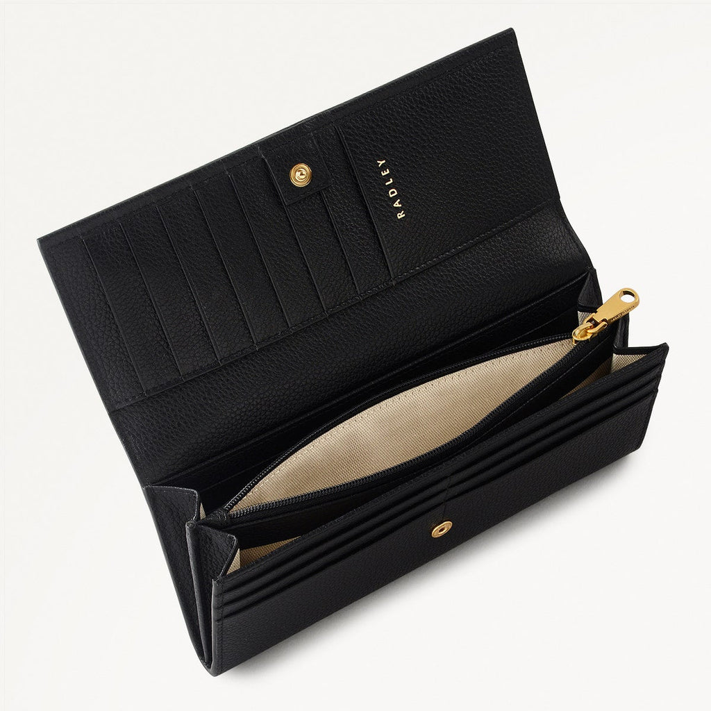 Radley Cookie Cutter - Protect Leather Large Flapover Wallet in Black - 111633