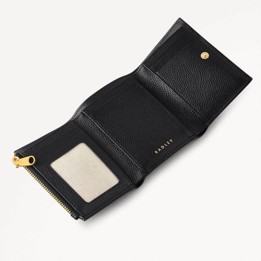 Radley Cookie Cutter - Protect Leather Small Flapover Wallet in Black - 111640