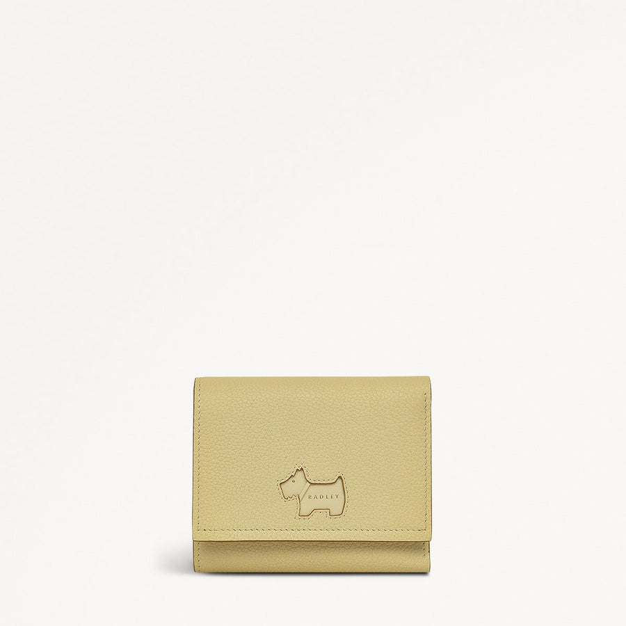 Radley Cookie Cutter - Protect Leather Small Flapover Wallet in Scuffed Lemon - 111641