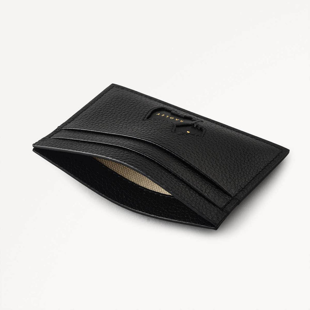 Radley Cookie Cutter - Protect Leather Small Card Holder in Black - 111646