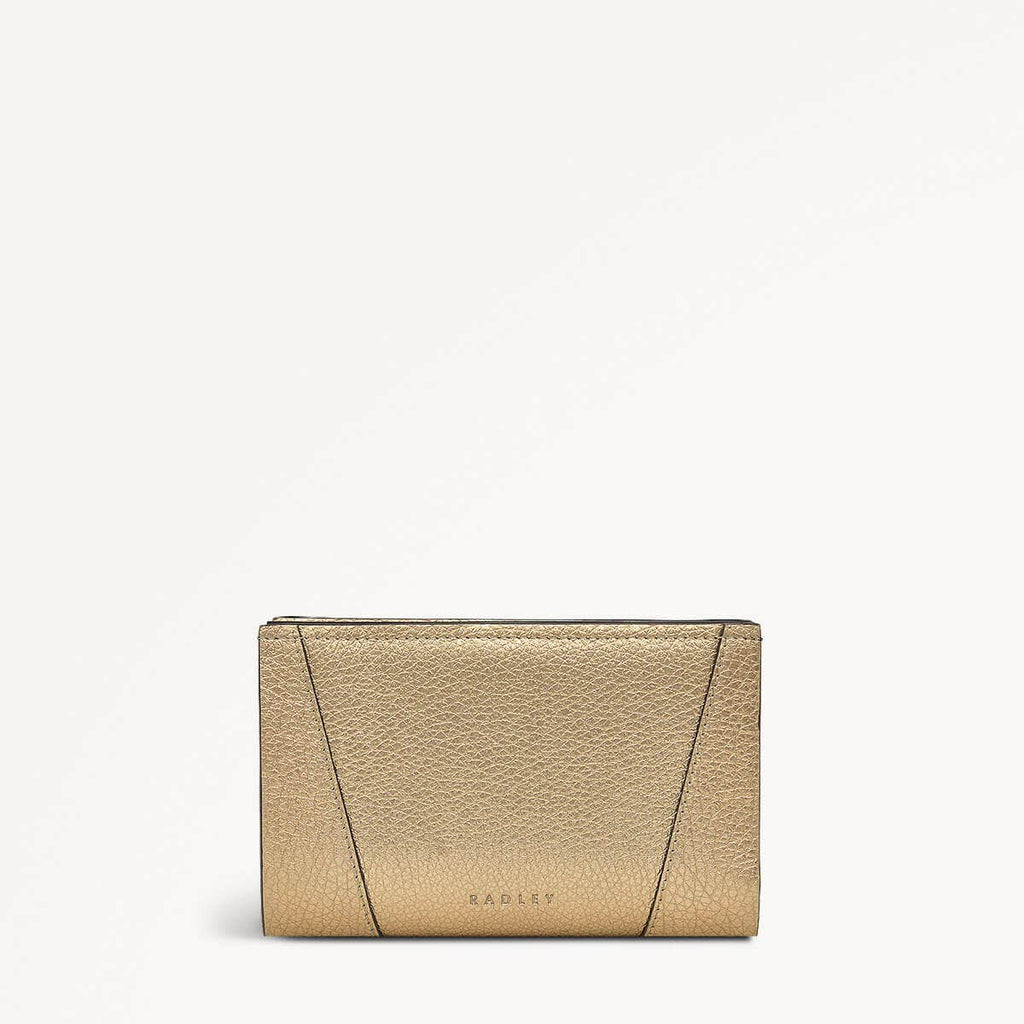 Kendal Terrace Leather Medium Bifold Wallet in Icy Gold - 111657