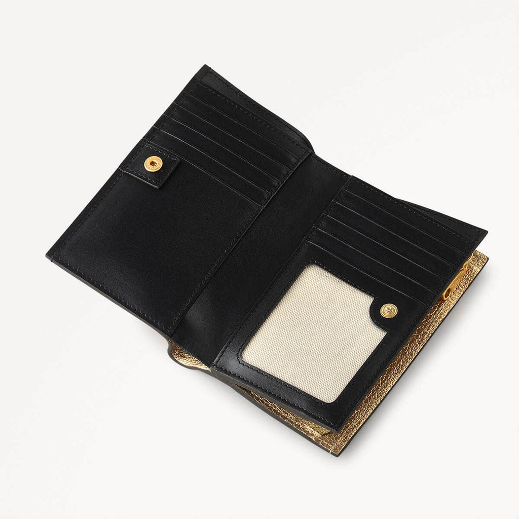 Kendal Terrace Leather Medium Bifold Wallet in Icy Gold - 111657