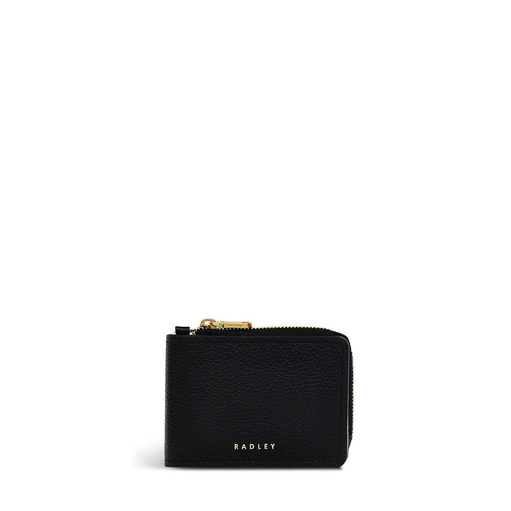 Bishops Lane Leather Small Ziptop Coin Purse in Black - 111662