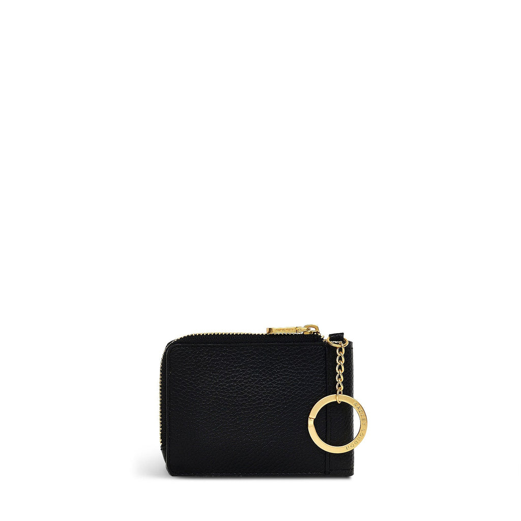 Bishops Lane Leather Small Ziptop Coin Purse in Black - 111662