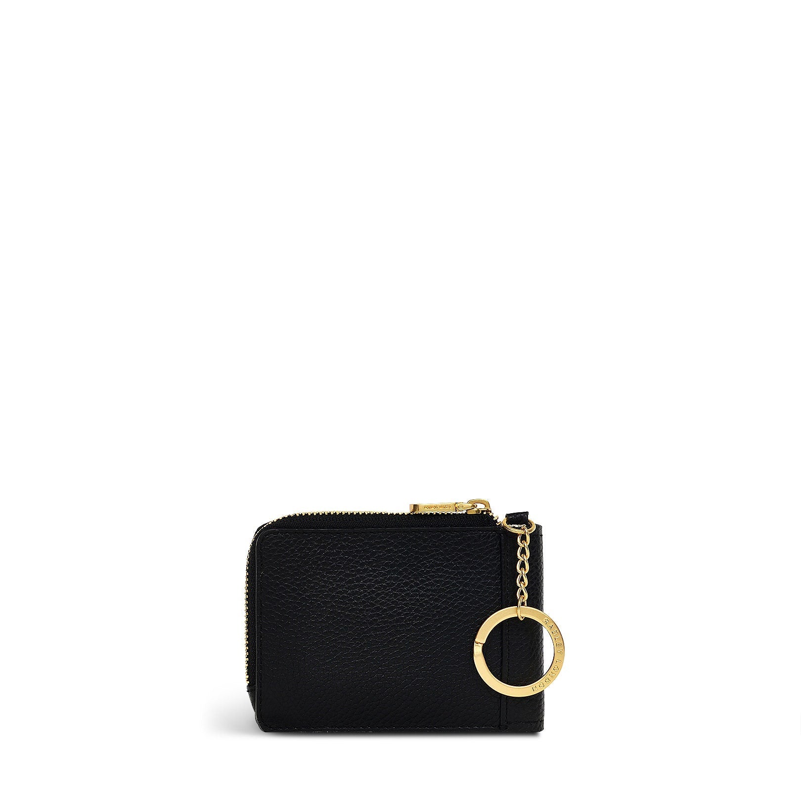 Bishops Lane Leather Small Ziptop Coin Purse in Black - 111662