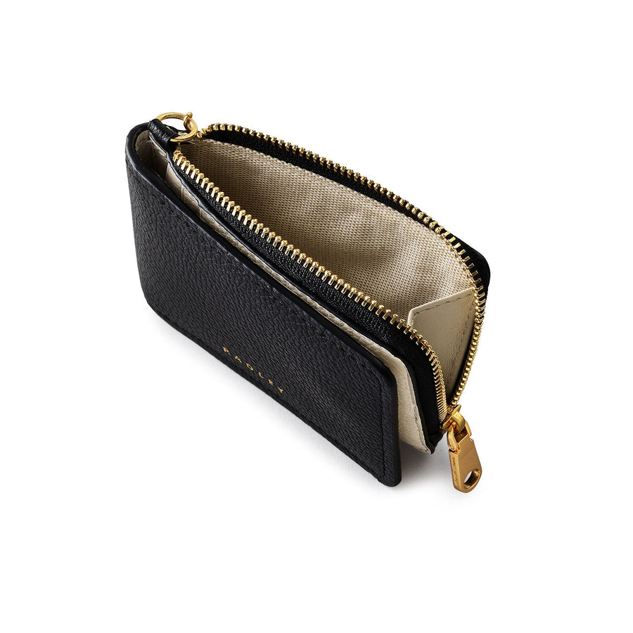 Bishops Lane Leather Small Ziptop Coin Purse in Black - 111662