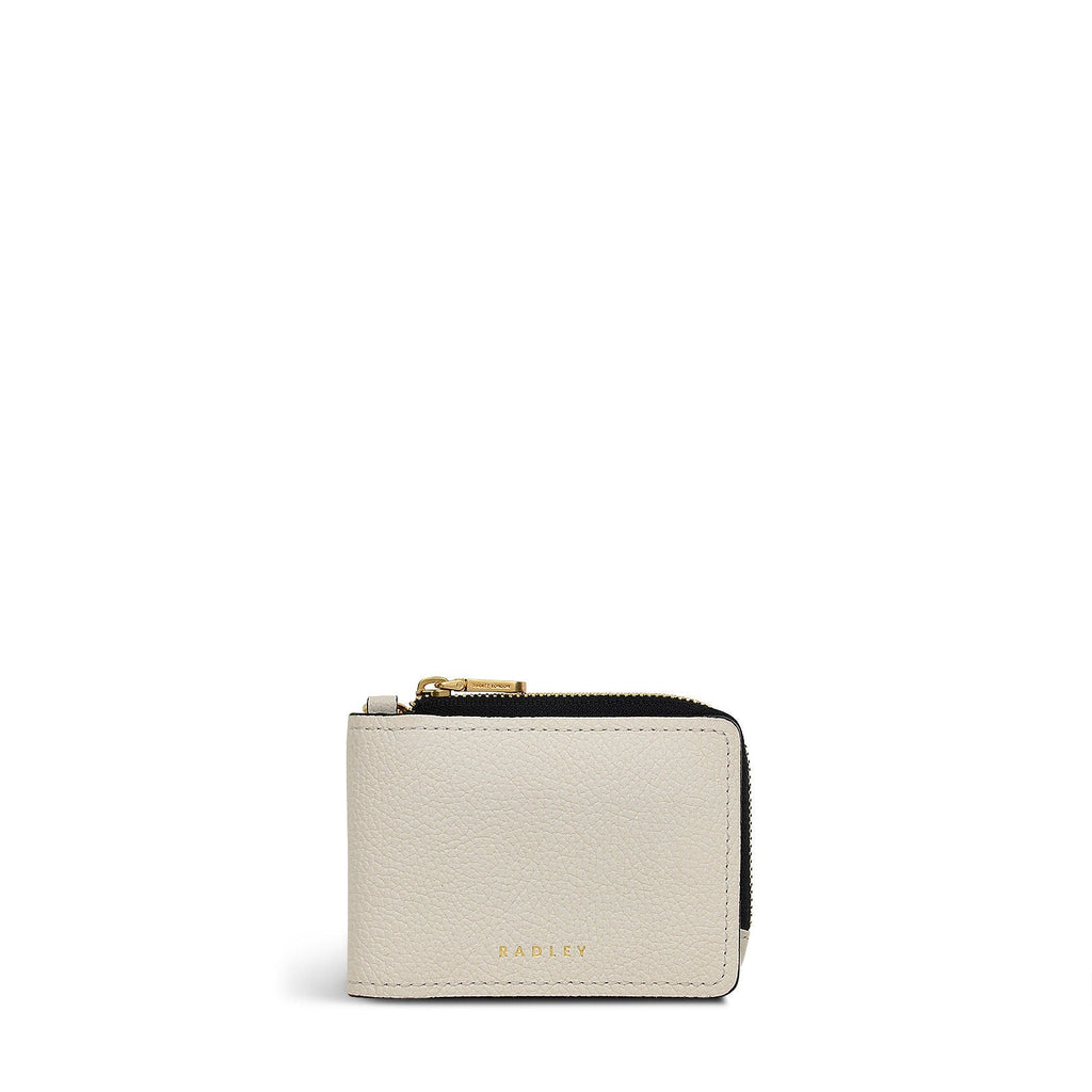 Bishops Lane Leather Small Ziptop Coin Purse in Chalk - 111663