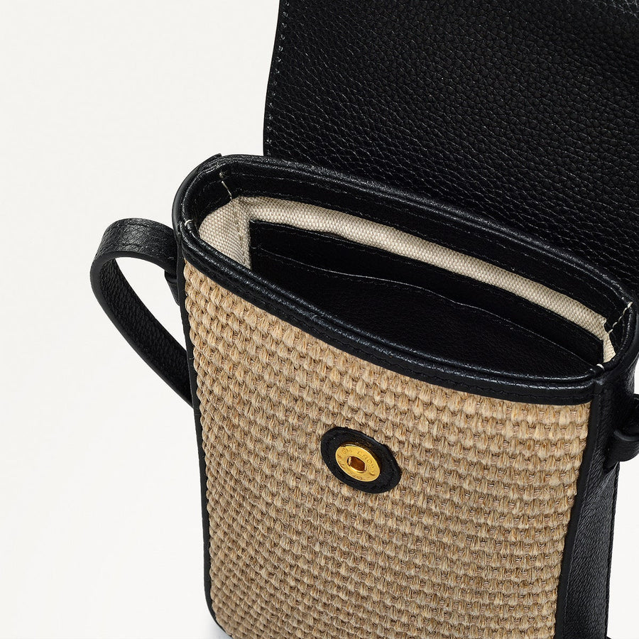 Bishops Lane Fabric Medium Phone Cross Body Bag in Black - 111666