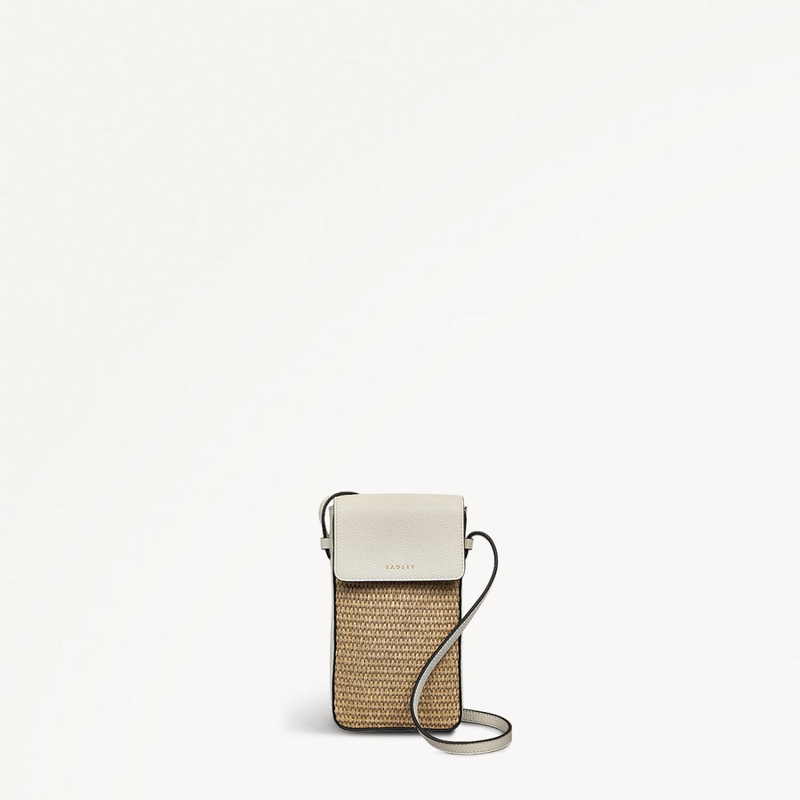 Bishops Lane Fabric Medium Phone Cross Body Bag in Chalk - 111667