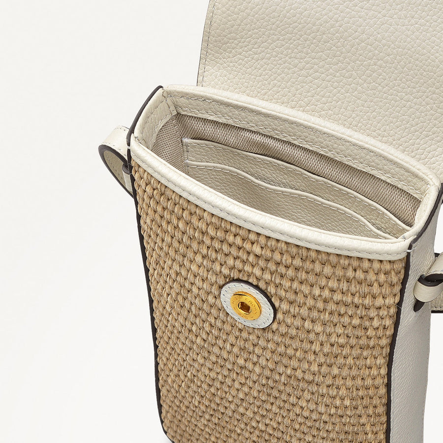 Bishops Lane Fabric Medium Phone Cross Body Bag in Chalk - 111667