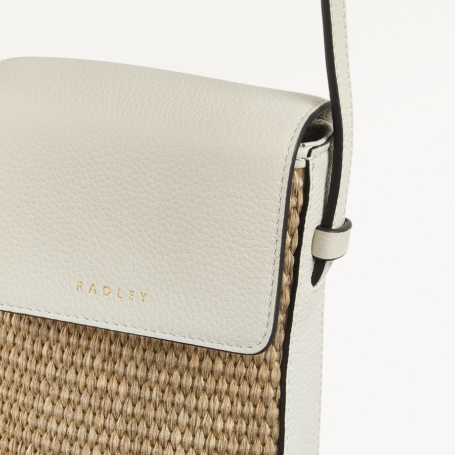 Bishops Lane Fabric Medium Phone Cross Body Bag in Chalk - 111667