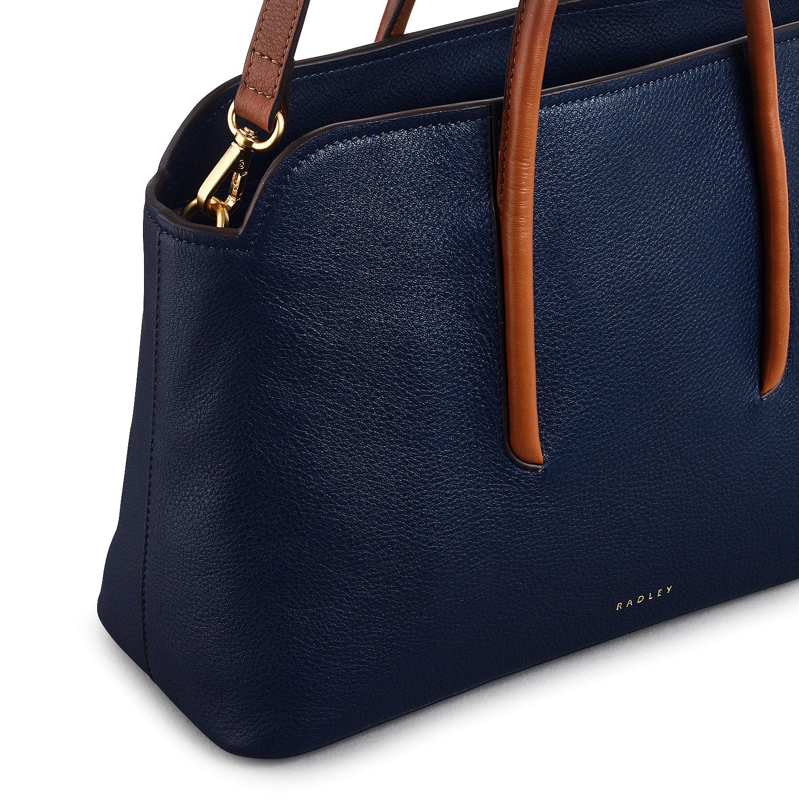 Grainger Way Leather Medium Ziptop Grab Bag in Ink - 111678