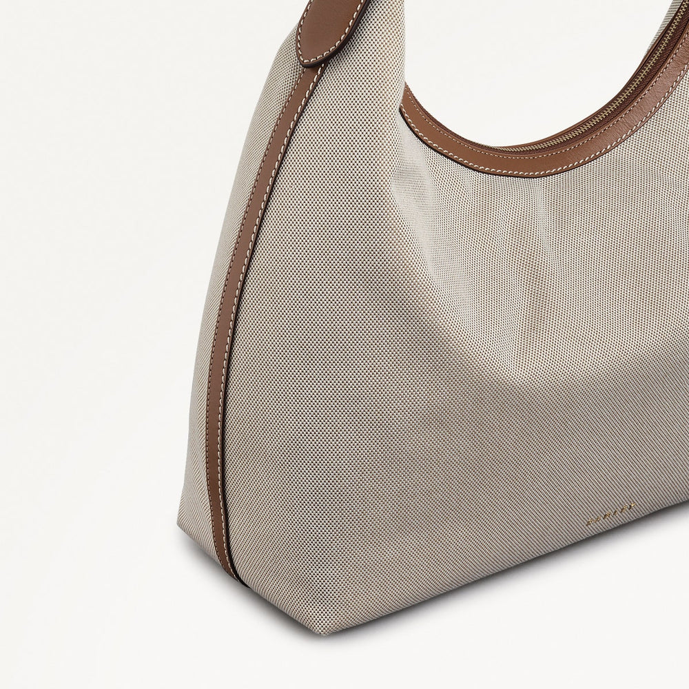 SPENCER MEWS - CANVAS LARGE ZIPTOP SHOULDER NATURAL