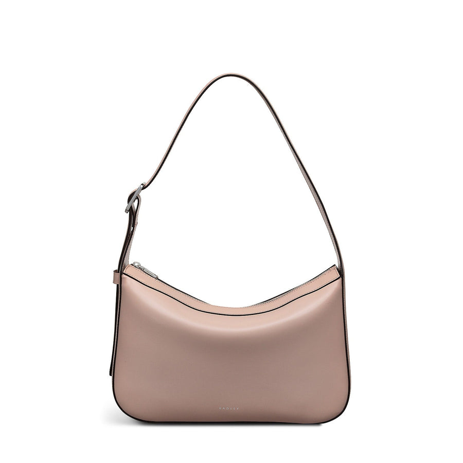 Dawes Avenue Leather Medium Ziptop Shoulder Bag in Prairie Pink - 111683