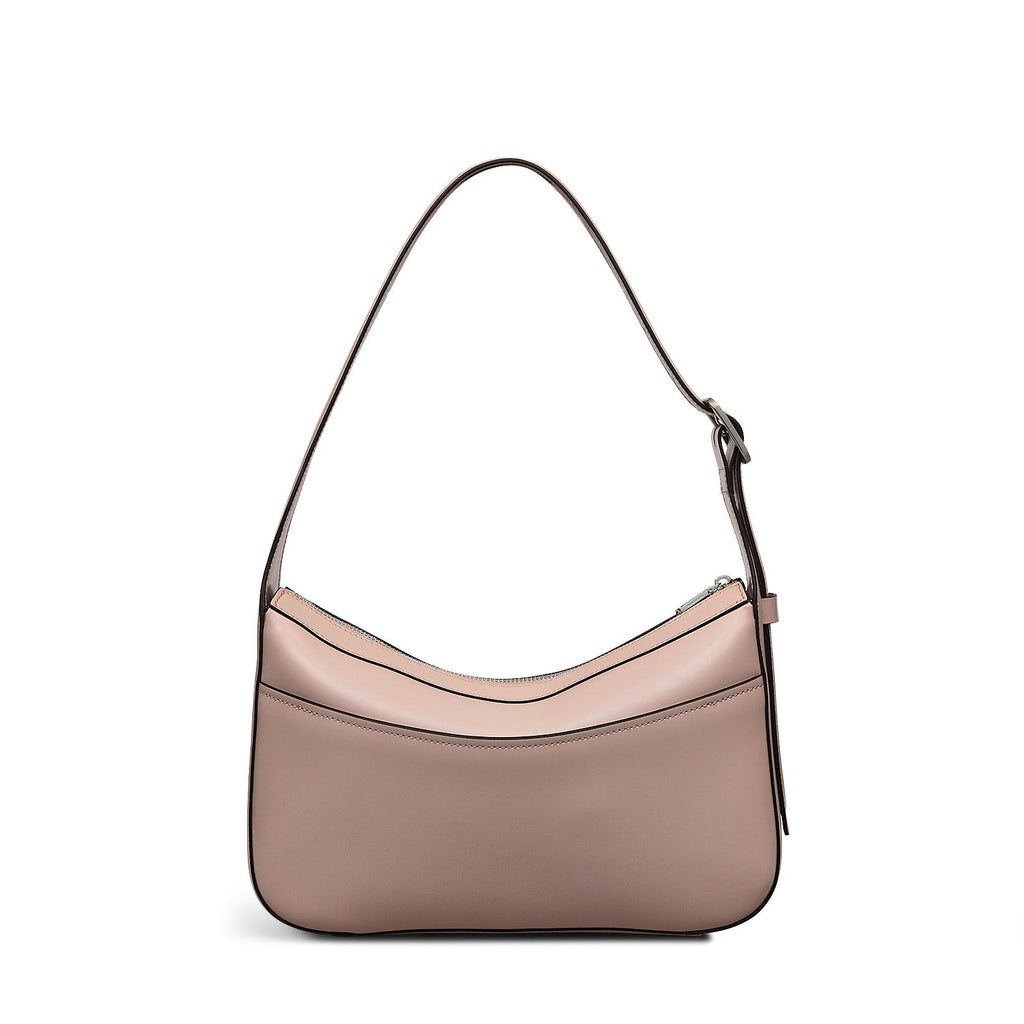 Dawes Avenue Leather Medium Ziptop Shoulder Bag in Prairie Pink - 111683
