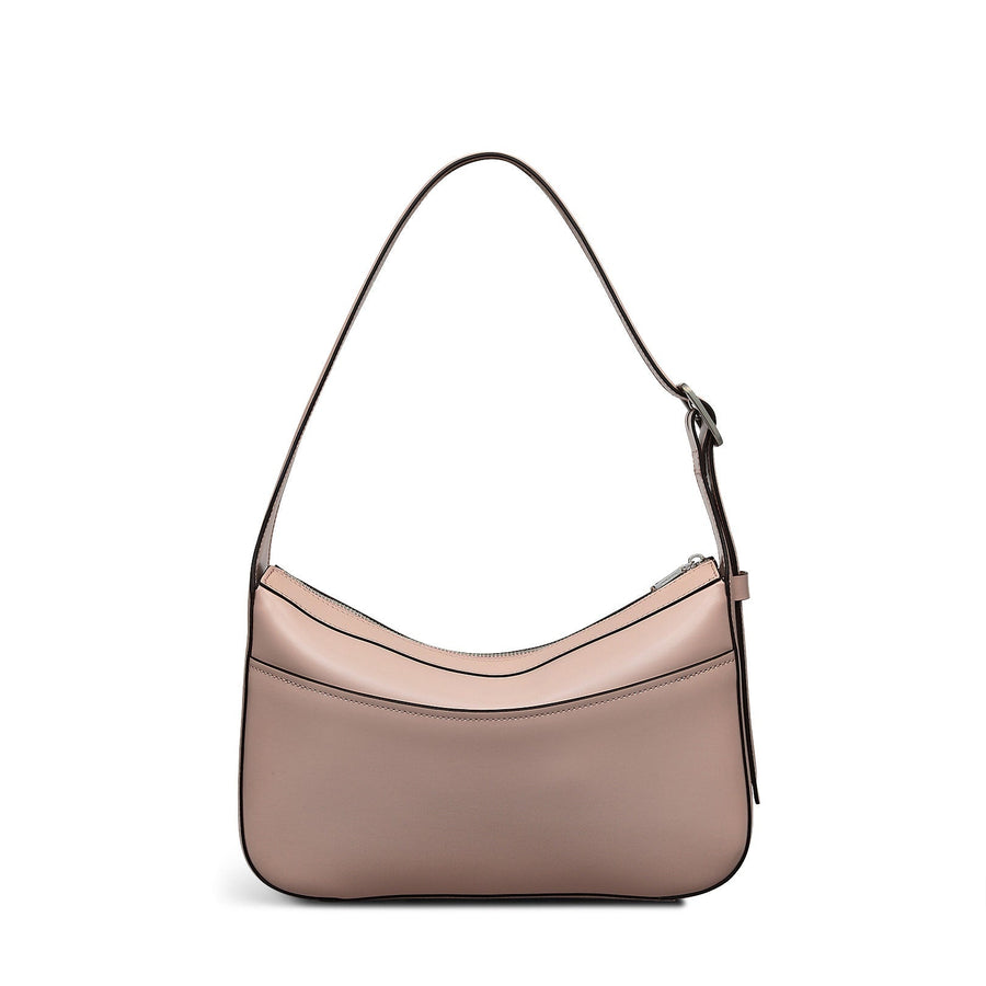 Dawes Avenue Leather Medium Ziptop Shoulder Bag in Prairie Pink - 111683