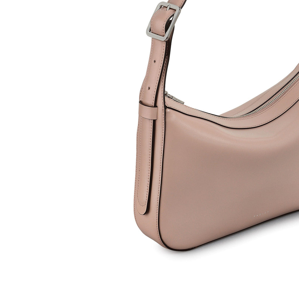 Dawes Avenue Leather Medium Ziptop Shoulder Bag in Prairie Pink - 111683