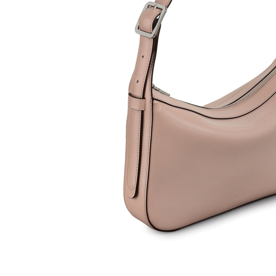 Dawes Avenue Leather Medium Ziptop Shoulder Bag in Prairie Pink - 111683