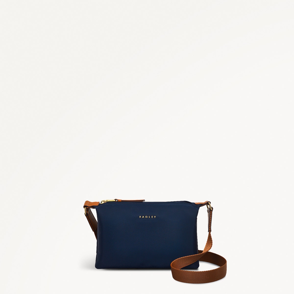Windsor Lane Fabric Small Ziptop Cross Body Bag in Ink - 111687