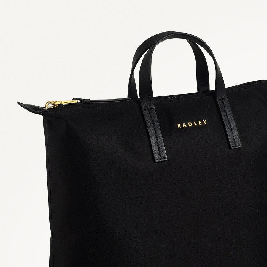 Windsor Lane Fabric Large Ziptop Backpack in Black - 111690