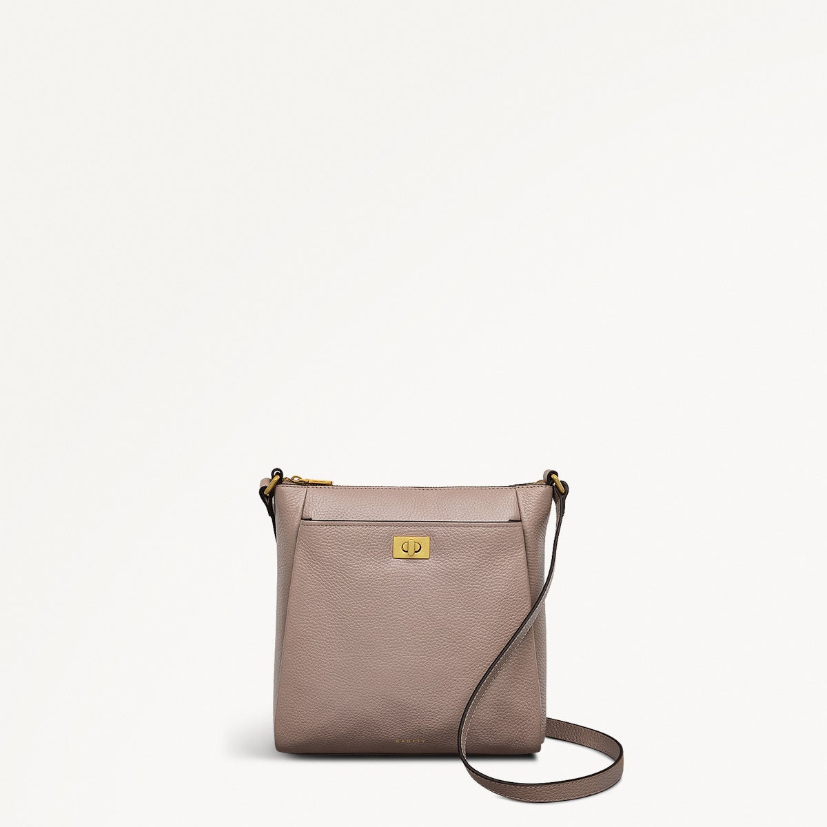 Brook Avenue Fabric Small Ziptop Cross Body Bag in Latte - 111693