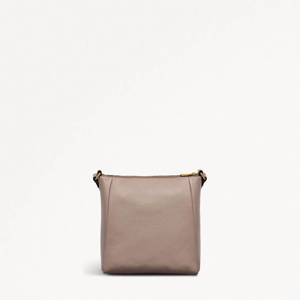Brook Avenue Fabric Small Ziptop Cross Body Bag in Latte - 111693