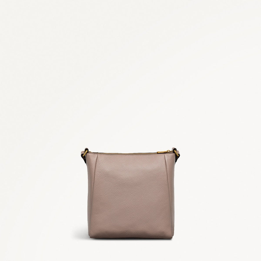 Brook Avenue Fabric Small Ziptop Cross Body Bag in Latte - 111693