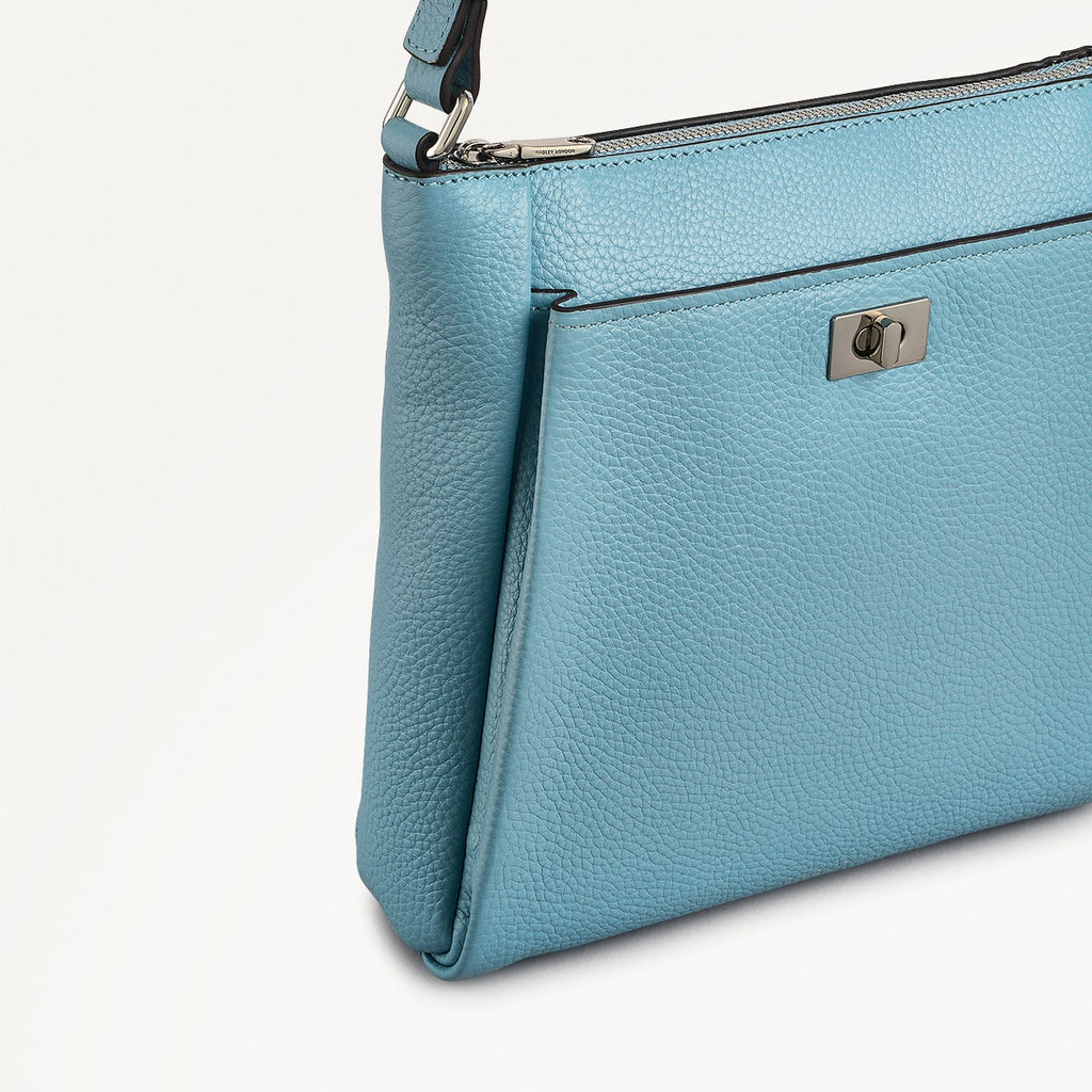 Brook Avenue Fabric Small Ziptop Cross Body Bag in Cameo - 111694