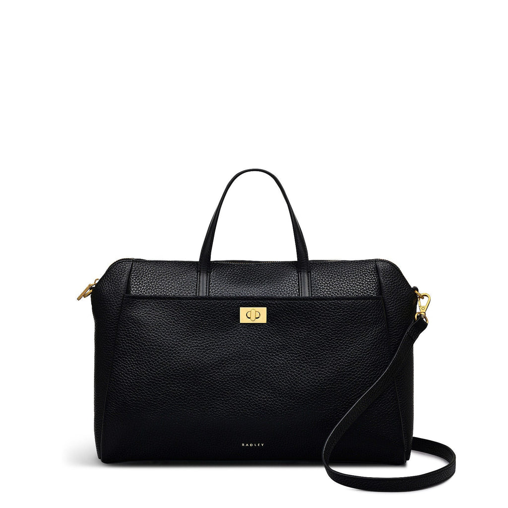 Brook Avenue Fabric Medium Ziptop Grab Bag in Black - 111695