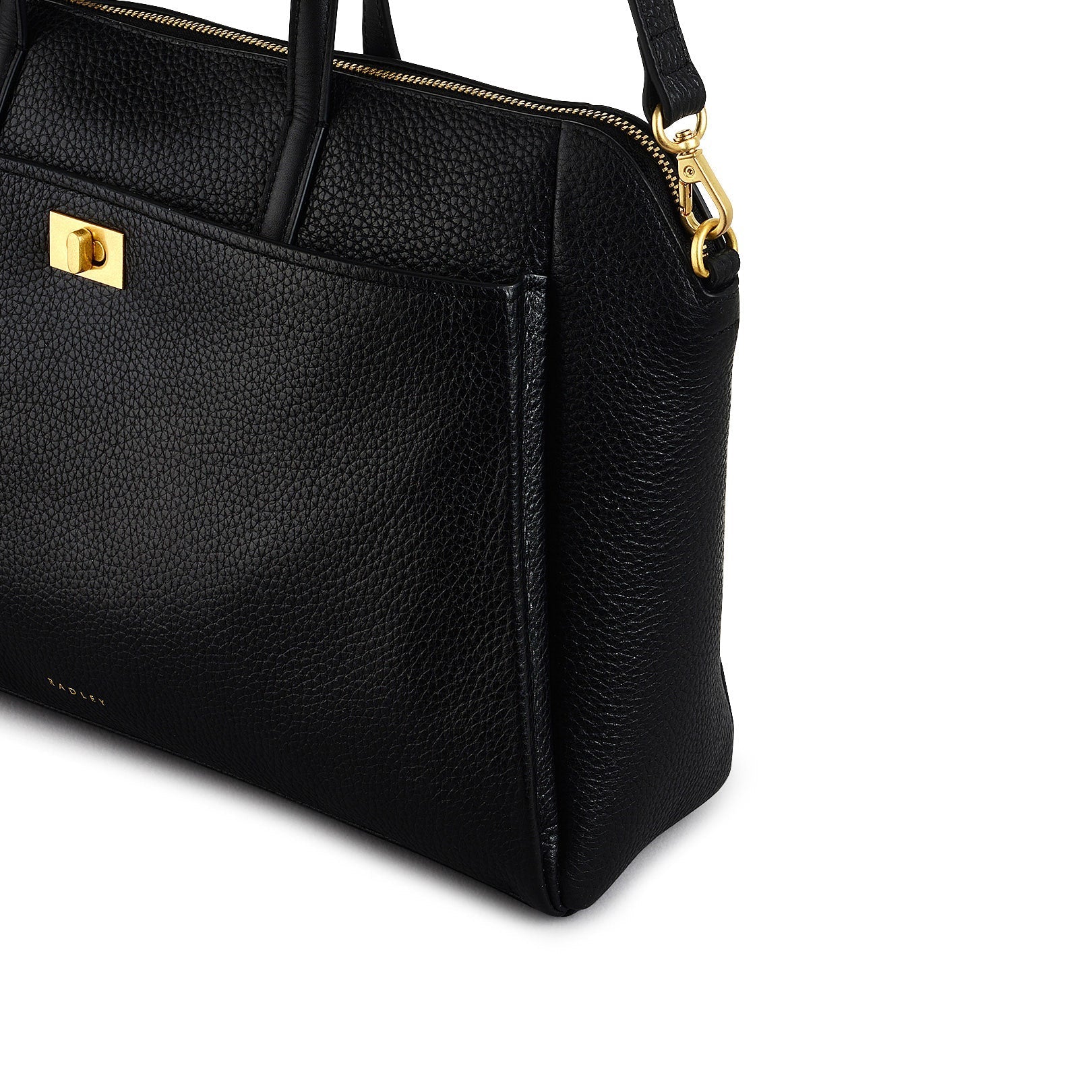 Brook Avenue Fabric Medium Ziptop Grab Bag in Black - 111695