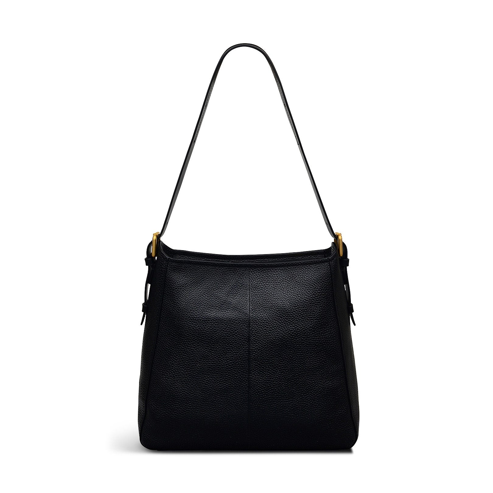 Brook Avenue Fabric Medium Ziptop Shoulder Bag in Black - 111698